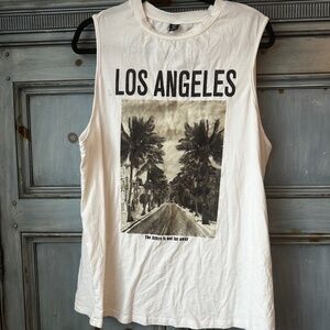 Shein Curve Los Angeles Sleeveless T shirt Size 2XL